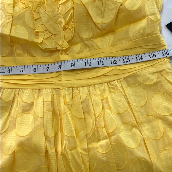 NWT-Studio One Yellow Ruffle Sleeveless Dress s10 - Picture 6 of 12